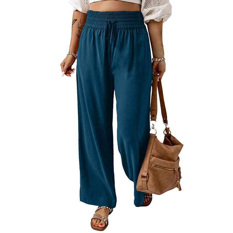 Women's Solid Color Loose Trousers