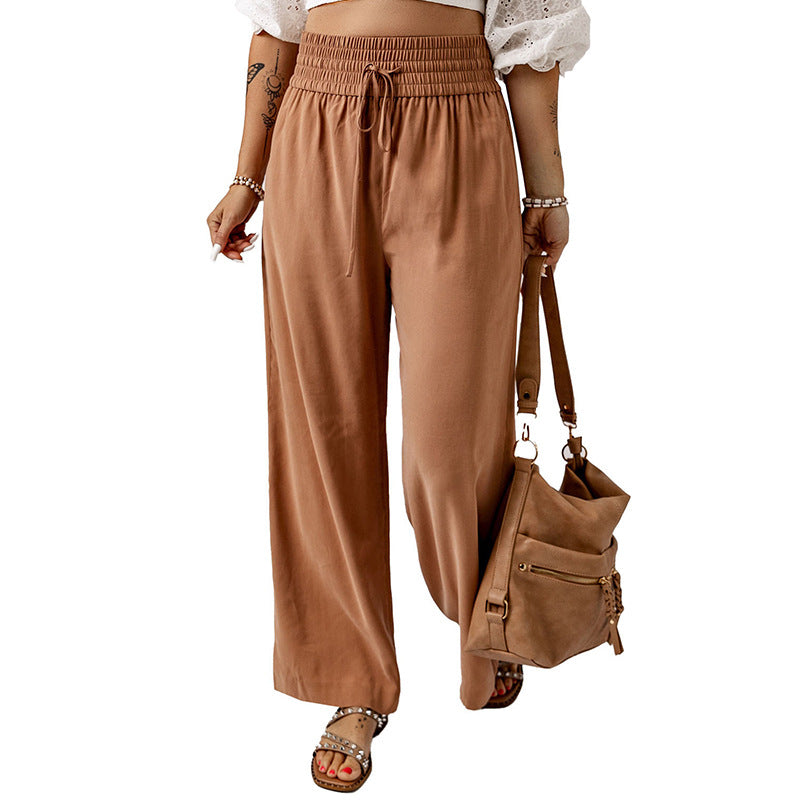 Women's Solid Color Loose Trousers