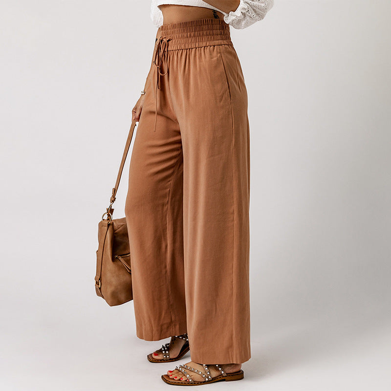 Women's Solid Color Loose Trousers